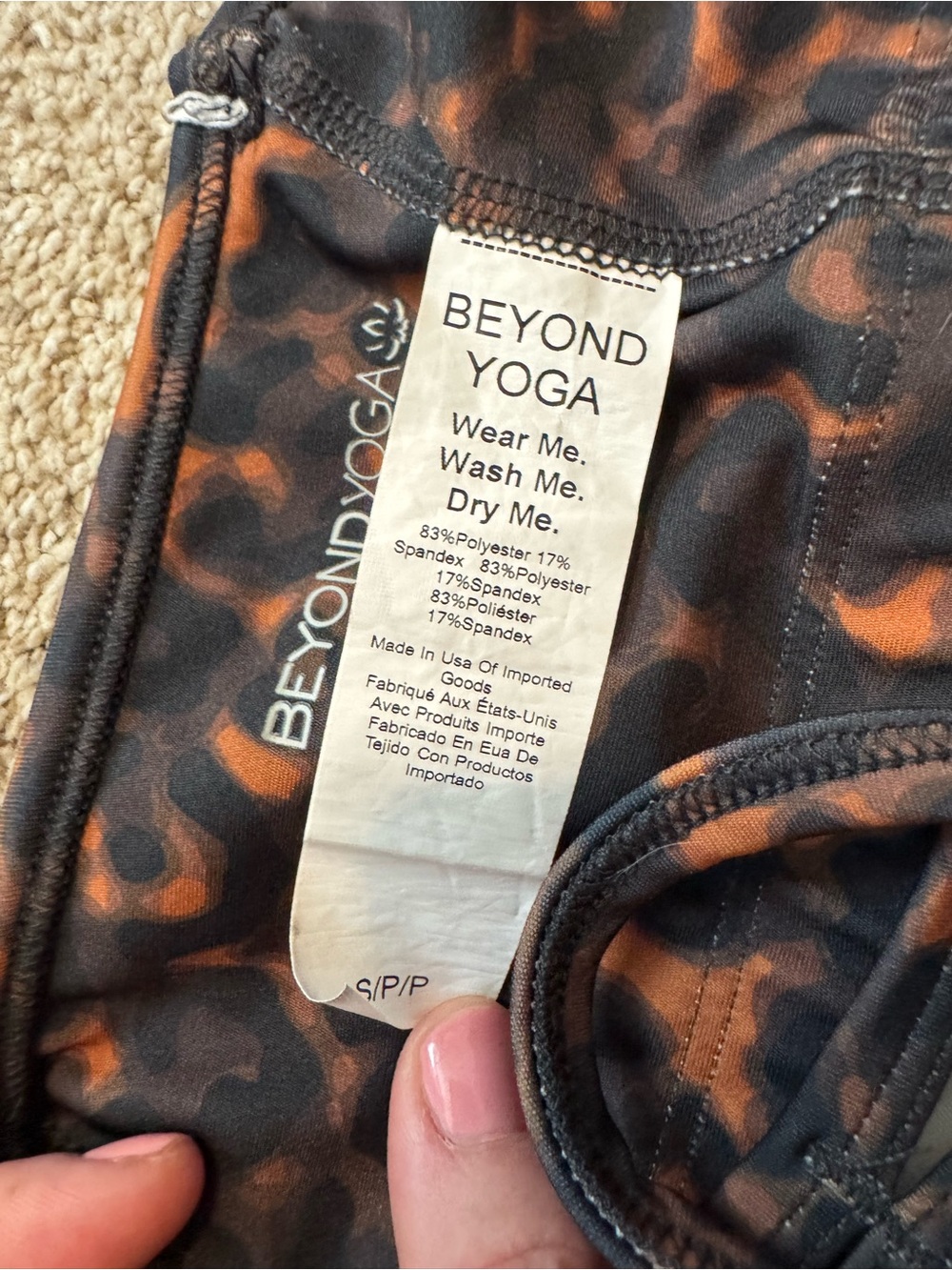 Barre3 x Beyond Yoga Slim Racerback Cropped Tank - Tortoise - S - Picture 5 of 5